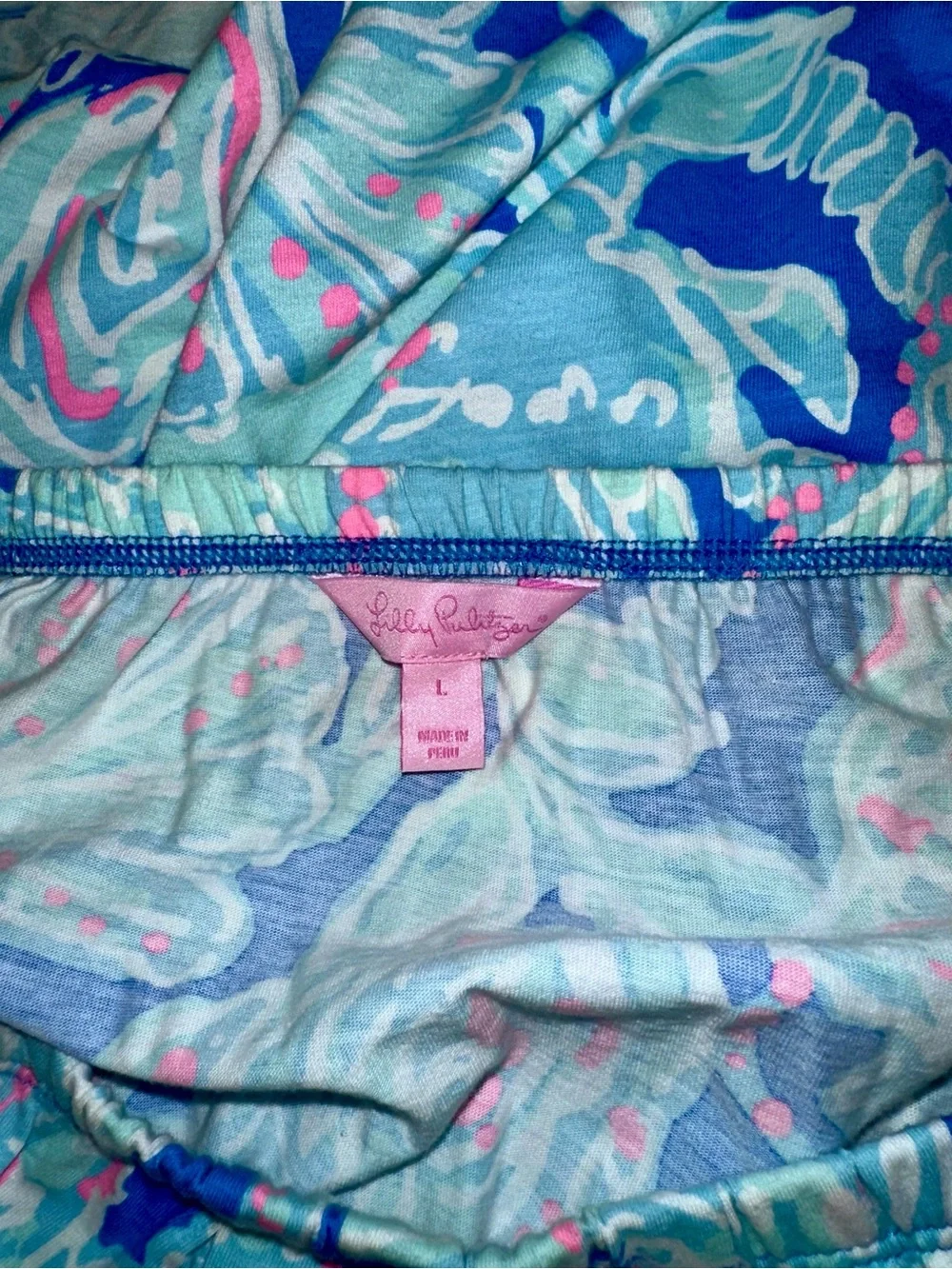 Lilly Pulitzer Blue, Seafoam & Pink Shell-Print Strapless Dress - Picture 4 of 4